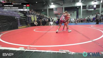 115 lbs Quarterfinal - Koree Vigue, Honey Badgers Wrestling Club vs Aryzona Cummings, Mojo Grappling Academy
