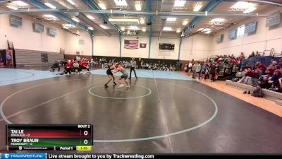 132 lbs Round 1 (10 Team) - Troy Braun, Moorcroft vs Tai Le, Ogallala