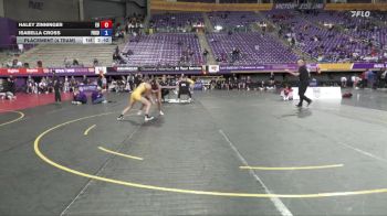 110 lbs Placement (4 Team) - Haley Zinninger, Emmanuel University vs Isabella Cross, Fort Hays State