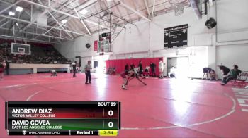 133 lbs Quarterfinal - Andrew Diaz, Victor Valley College vs David Govea, East Los Angeles College