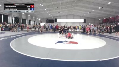 98 lbs Cons. Quarters - Casen Martin, LT Wrestling vs Elias Johnson, Castle Wrestling Club