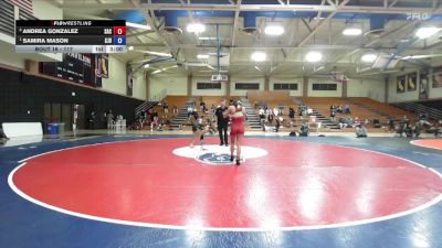 117 lbs Round 2 - Samira Mason, San Joaquin Delta vs Andrea Gonzalez, Sacramento City College