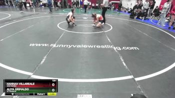 130 lbs Cons. Round 3 - Aliya Grimaldo, St Francis vs Hannah Villareale, San Mateo