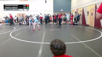 110 lbs 2nd Place Match - Blayklee Pincock, Thunder Ridge Outlaws Wrestling Club vs Isabelle Ordway, Fighting Squirrels Wrestling Club