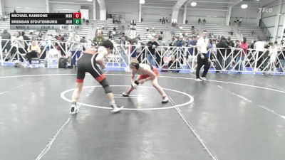 120 lbs Rr Rnd 3 - Michael Rambone, Misdirection Mat Club - HSB vs Brendan Stoutenburg, Journeymen Blue - HSB
