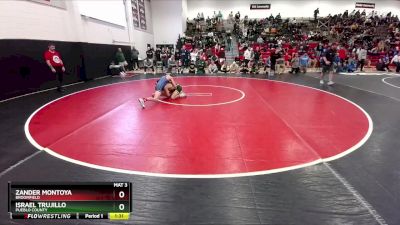 113 lbs Semifinal - Israel Trujillo, Pueblo County vs Zander Montoya, Broomfield