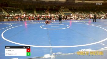 96 lbs Final - Avery Rios, Lions Wrestling Academy vs Ryatt Rodden, Harrah Little League Wrestling