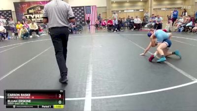 72 lbs Round 2 (8 Team) - Carson Raske, Cleveland Wrestling vs Elijah Erskine, Soddy Daisy WA