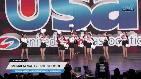 Murrieta Valley High School - Varsity Song/Pom Advanced -- Medium (8-11) [2023 Varsity Song/Pom Advanced -- Medium (8-11) Day 2] 2023 USA Spirit & Junior Nationals/Collegiate Championships