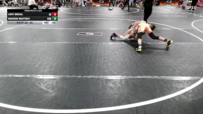 92 lbs Round 2 - Levi Segal, Grappling House vs Mason Mattevi, Gulf Coast Wrestling