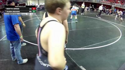 160 lbs Quarterfinal - Bentyn Griess, 2TG vs Tilden Seevers, Anselmo-Merna Wrestling Club