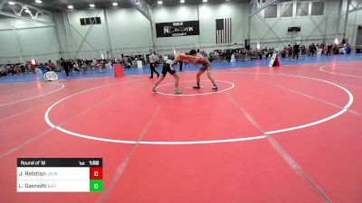 160 lbs Round Of 16 - Jacob Relation, Journeymen Wrestling Club vs Lucas Gannotti, Silverback Wrestling