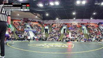 157 lbs Quarterfinals (8 Team) - Evan Haper, Three Rivers HS vs Chayson Eberspeaker, Greenville HS