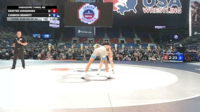150 lbs Cons. Sub-rd Of 32 - Sawyer Jorgensen, Kansas vs Camron Bennett, Iowa