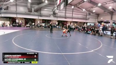 75 lbs Champ. Round 1 - Nathen Schoenbein Jr, Steve Page Grappling vs Jordon Martinez, Wesley Club Wrestling