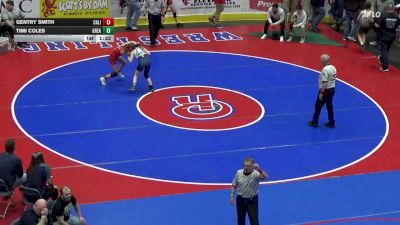 102 lbs Round Of 16 - Gentry Smith, California vs Timi Coles, Greater Johnstown