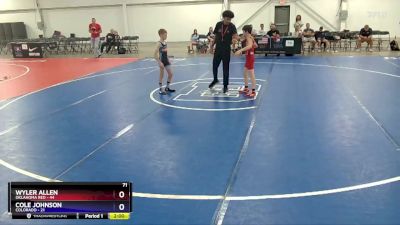 71 lbs Placement Matches (8 Team) - Wyler Allen, Oklahoma Red vs Cole Johnson, Colorado