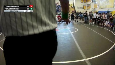 126 lbs Semifinal - Chazz Robinson, Victory Elite vs Caleb Gauthier, Palm Harbor University
