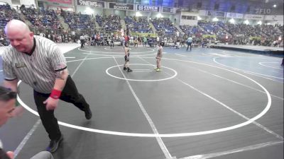 74 lbs Round Of 16 - Esaias Heredia, Sargent Wrestling vs Miles Miramontes, Greeley Metro