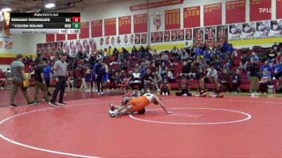 144 lbs Champ. Round 1 - Colten Roling, West Delaware, Manchester vs Benaiah Rodrigues, Williamsburg