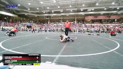 67-70 lbs Quarterfinal - Aiden Asher, Clearwater vs Lucas Kitsmiller, Fort Scott