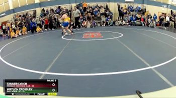 130 lbs Round 3 (10 Team) - Waylon Crossley, East Noble TUF vs Tanner Lynch, Franklin Wrestling Club