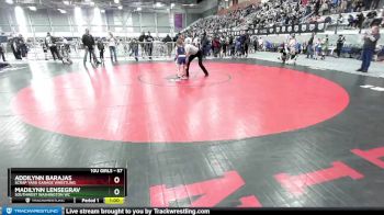 57 lbs Quarterfinal - Addilynn Barajas, Scrap Yard Garage Wrestling vs Madilynn Lensegrav, Southwest Washington WC