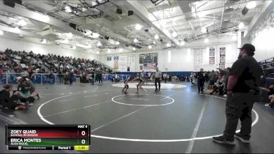 120 lbs Champ. Round 3 - Zoey Quaid, Ramona (Riverside) vs Erica Montes, Aliso Niguel