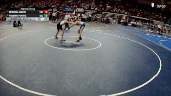 D 3 113 lbs Cons. Round 2 - Kolbyn Portie, Bell City vs Michael Davis, Erath