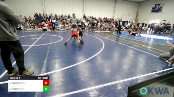 67 lbs Consi Of 4 - Jax Garrett, Miami Takedown Club vs Jaxon Cope, Hilldale Youth Wrestling Club