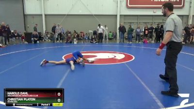 83 lbs Cons. Round 2 - Harold Dahl, Williamsburg Wrestling Club vs Christian Platon, Ramblers