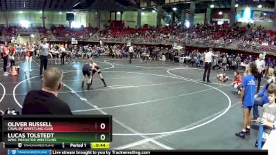 75 lbs Champ. Round 2 - Oliver Russell, Cavalry Wrestling Club vs Lucas Tolstedt, WWC Predator Wrestling