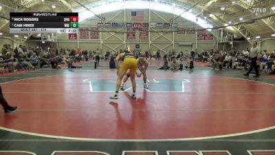 174 lbs 1st Place Match - Cam Hines, Western New England vs Nick Rogers, Springfield