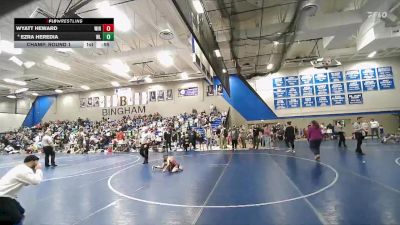 66 lbs Champ. Round 1 - Wyatt Heward, Wingz vs Ezra Heredia, Agon Academy Wrestling