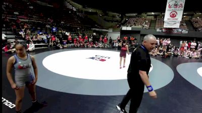 110 lbs Bella Reyes, KCWA - Kern County Wrestling Association vs Ava Perez, CVWA - Central Valley Wrestling Association