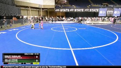 41-44 lbs Quarterfinal - Nellie Stevie, Lions Den Wrestling vs Kinley Rabalais, Mat Demon Wrestling Club