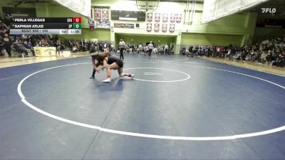 145 lbs 1st Place Match - Perla Villegas, SAN FERNANDO vs Saphiah Atlas, SAN PEDRO