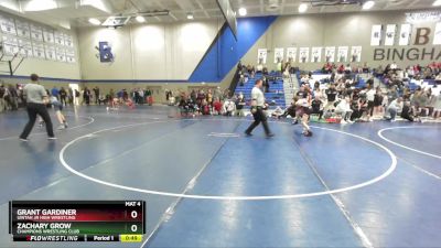 92 lbs Semifinal - Grant Gardiner, Uintah Jr High Wrestling vs Zachary Grow, Champions Wrestling Club