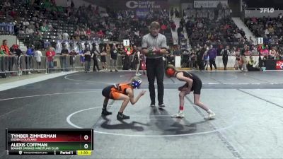70 lbs Cons. Round 1 - Alexis Coffman, Bonner Springs Wrestling Club vs Tymber Zimmerman, Ogden`s Outlaws