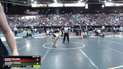 132 lbs Quarterfinal - Keanna Conrad, Blackfoot vs Alexis Pavlides, Riverton