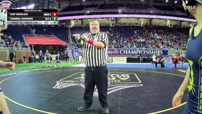 Girls-105 lbs Champ. Round 1 - Gianna Hoskins, Yale Hs Girls vs Cat Warlick, Annapolis H.s. Girls