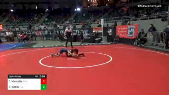 52 lbs Semifinal - Cael Marcotte, Socal Grappling Club vs Bransen Weber, Law