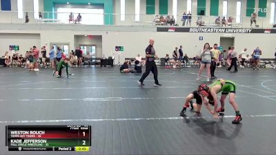 44 lbs Cons. Semi - Kade Jefferson, Full Circle Wrestling vs Weston Rouch, Tampa Bay Tigers