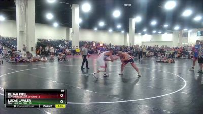 215 lbs Round 5 (8 Team) - Elijah Fjell, Capitian Nebraska (A Team) vs Lucas Lawler, Team Nauman Pink