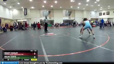 110 lbs Champ. Round 1 - Micah Tonte, Franklin Wrestling Club vs Grady Haisley, Madison-Grant Wrestling Club