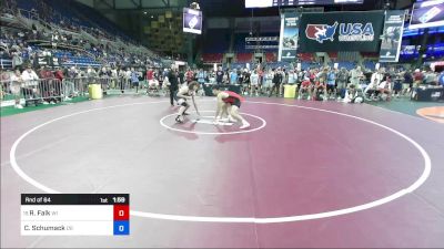 190 lbs Rnd Of 64 - Reed Falk, WI vs Corbyn Schumack, OR