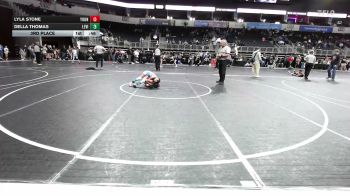 64 lbs 3rd Place - Lyla Stone, Young Viking Warriors vs Della Thomas, LeVici Prep