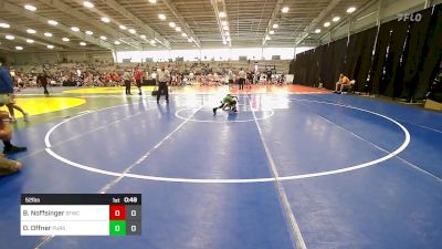 52 lbs Rr Rnd 2 - Bentley Noffsinger, Forge Elm 2 vs Dominic Offner, Pursuit Wrestling Academy - Green