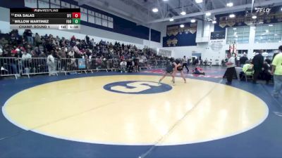 100 lbs Champ. Round 1 - Willow Martinez, Foothill (Santa Ana) vs Eva Salas, Santa Fe