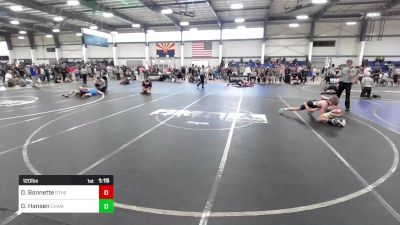 120 lbs Quarterfinal - Daniel Bonnette, Other Team vs Destry Hansen, Champions United WC